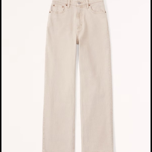 Abercrombie & Fitch Denim - Abercrombie & Fitch women’s The 90s Relaxed beige High Rise denim jeans size 6